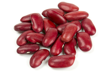 dried red beans isolated on white background