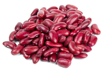 dried red beans isolated on white background