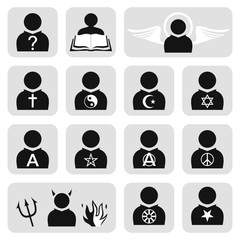 Religious people avatar set