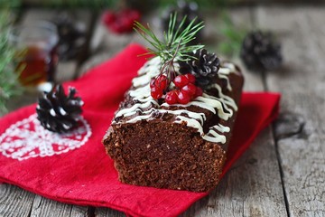 Christmas chocolate cake.