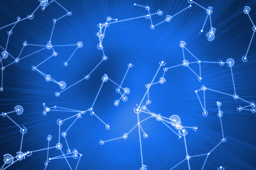 Glowing futuristic connections