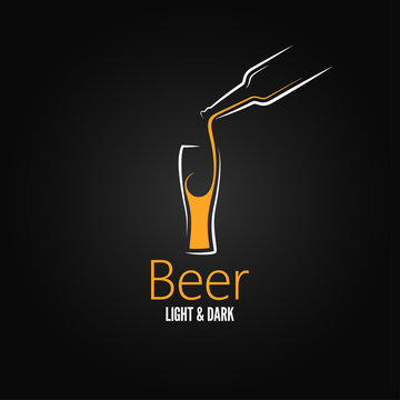 beer glass design menu background