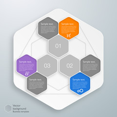 Infographics Vector Background Honeycomb Structure
