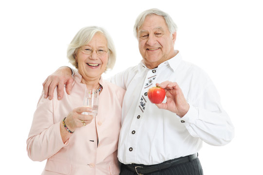 &auml;lteres Ehepaar zum Thema gesunde Ern&auml;hrung