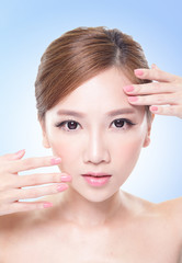 Obraz premium attractive skin care woman face