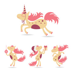 horses set for the new year and christmas