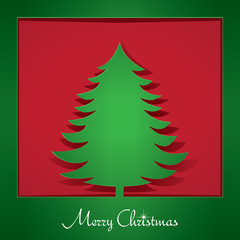 Naklejka na ściany i meble Stylish Holiday Paper Christmas Tree Design vector illustration