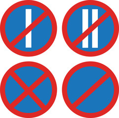 prohibit road signs