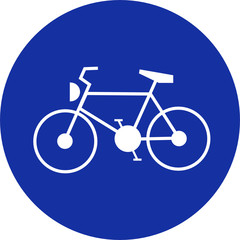 blue bike traffic sign