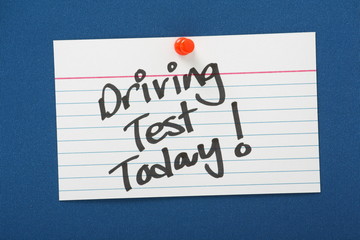 Driving Test Today Reminder Note