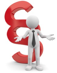 Männchen vorm Paragraphen