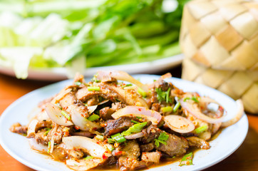 Thai cuisine, spicy pork salad