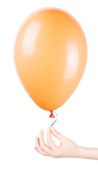 flying balloon with hand