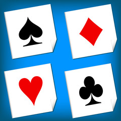 Playing card's signs vector