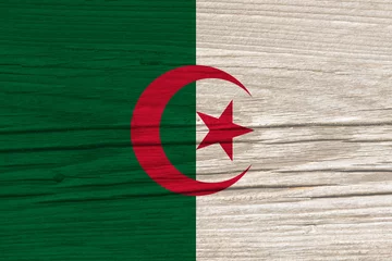 Abwaschbare Fototapete Flagge von Algerien © winterbilder