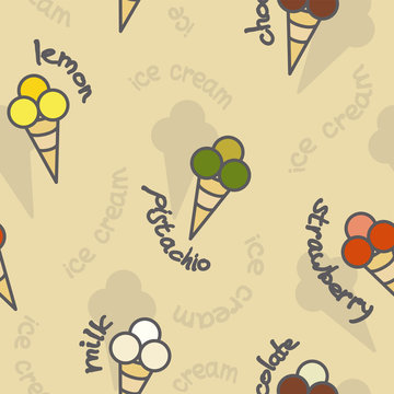 Ice cream seamless texture