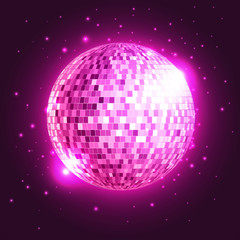 Disco ball. Disco background