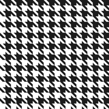 Seamless black and white houndstoothpattern.
