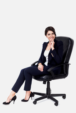 Business woman sitting in office