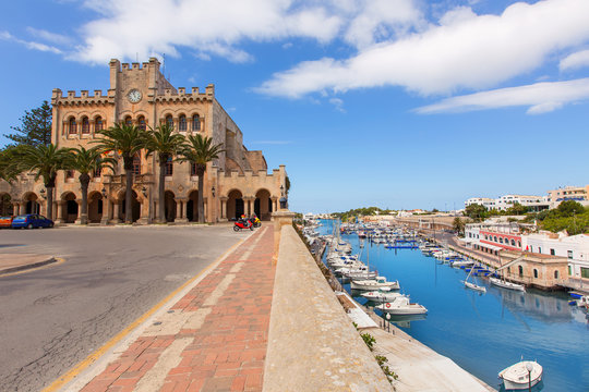 Ciutadella Menorca city Town Hall and Port