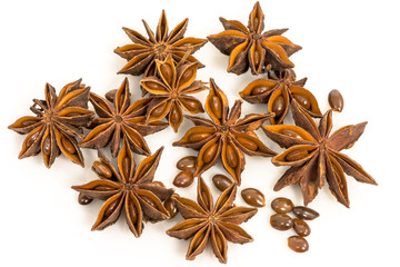 star anise. dried seeds of the plant Pimpinella anisum L.