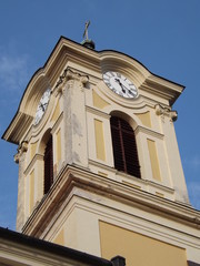 Old Church with clock Ercsi City