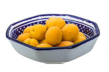 Yellow ripe apricots