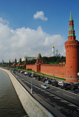 Fototapeta premium Moscow Kremlin Wall from the embankment