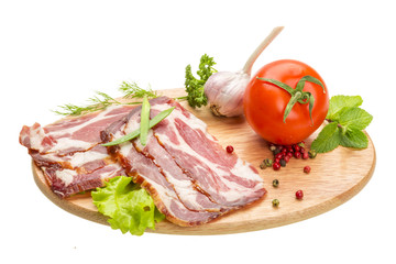 Bacon with vegetables