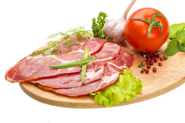 Bacon with vegetables