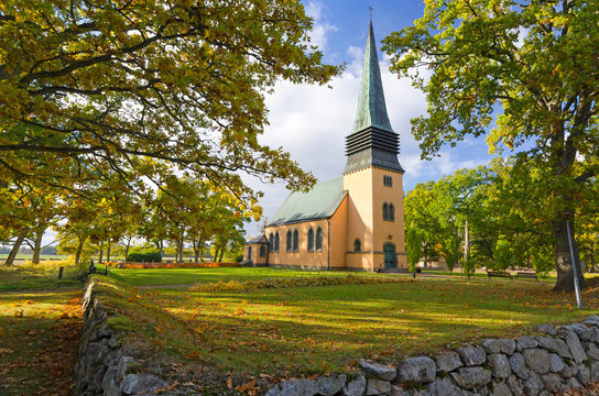 Idyllic small church Swedish church