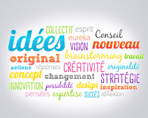 nuage de mots : id&eacute;es et cr&eacute;ativit&eacute;