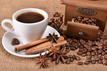 cup of coffee and candle