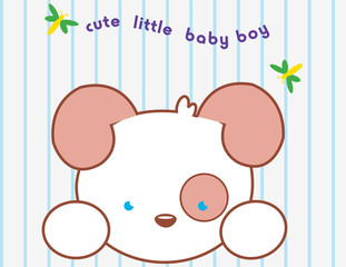 Illustration vector of cute puppy