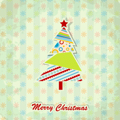 Christmas greeting card, vector