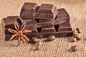 Chocolate and coffee