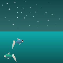 Fishes in the sea