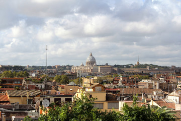 Obraz premium Panoramic Rome and St Peters Basilica