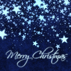 Naklejka na ściany i meble Christmas blue stars background