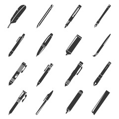 pen icons, writing tools