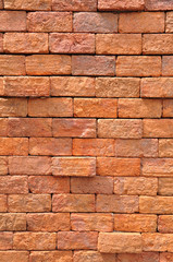 Fototapeta premium Vintage red brick wall, no smooth line.