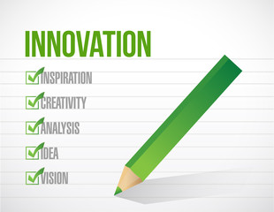 innovation check mark list illustration design