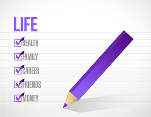 life check mark list illustration design
