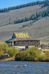 Motel on stilts in the air