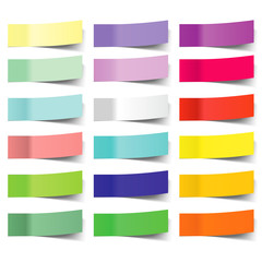 Obraz premium collection of colorful vector sticky notes, transparent shadows