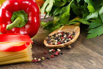 close-up of Asian spices
