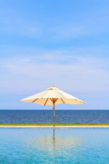 Fototapeta na wymiar Luxury home swimming pool near the sea