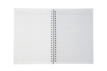 open blank notebook isolated
