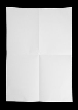 Sheet of white paper on dark background