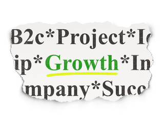 Business concept: Growth on Paper background